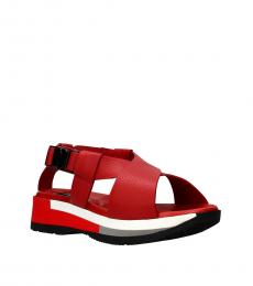 Philippe Model Red Leather Sandals