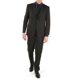 Corneliani Brown Side Vents Drop  2-Button Mantua Suit