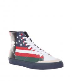 Ralph Lauren Multicolor Solomon Flag-Print Sneaker