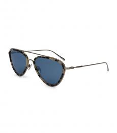 Calvin Klein Blue Grey Aviator Sunglasses