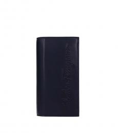 Salvatore Ferragamo Blue Front Logo Long Wallet