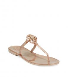 Tory Burch Rose Gold Mini Miller Jelly Flats