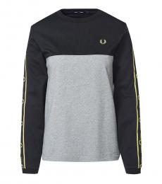 Fred Perry Light Grey Crew Neck Logo Sweatshirt