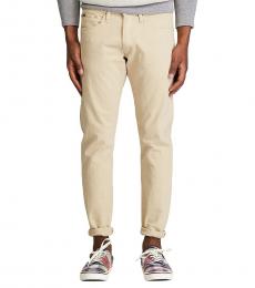 Ralph Lauren Light Khaki Slim Straight Varick Jeans