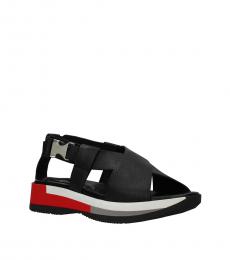 Philippe Model Black Leather Sandals