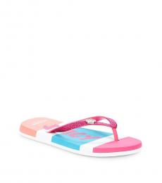 Juicy Couture Little Girls Fuchsia Eva Glitter Flip Flops