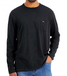 Black Bali Beach Long-Sleeve Pocket T-Shirt