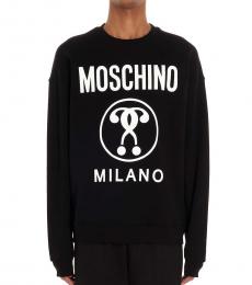 Moschino Black Question Mark Logo Print Sweatshirt