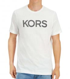 Michael Kors White Striped Logo T-Shirt