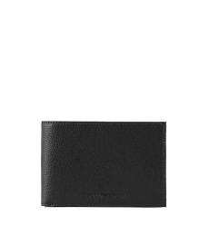 Emporio Armani Black Textured Logo Wallet