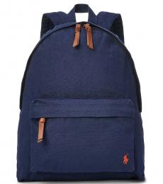 Navy Blue Solid Large Backpack