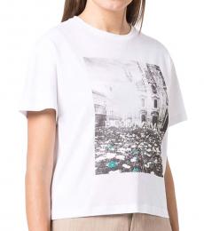Emporio Armani White Graphic T-Shirt