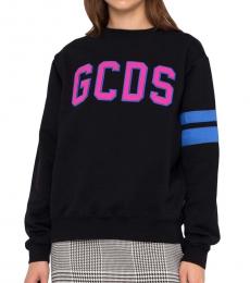 Gcds Black Crewneck Sweatshirt