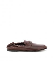 Brown Logo Loafers