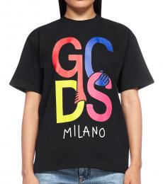 Gcds Black Logo Print T-Shirt