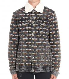 Philipp Plein Multicolor Allover Logo Flame Jacket