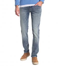 True Religion Blue Rocco Relaxed Skinny Jeans
