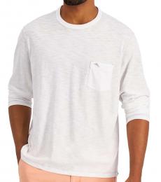 White Bali Beach Long-Sleeve Pocket T-Shirt