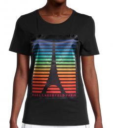 Black Eiffel Tower T-Shirt