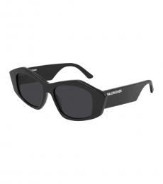 Balenciaga Black Geometrical Sunglasses