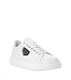 Philipp Plein White Low Top Sneakers