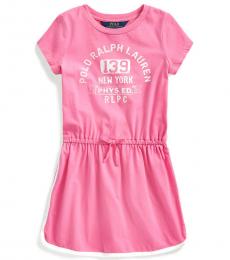 Ralph Lauren Little Girls Baja Pink Graphic Tee Dress