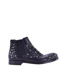 Black Siracusa Studded Boots