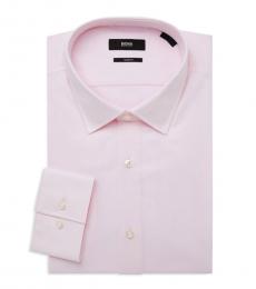 Hugo Boss Light Pink Jenno Slim-Fit Dress Shirt