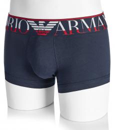 Emporio Armani Dark Blue Cotton Boxer Trunk Briefs