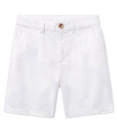 Little Boys White Chino Shorts