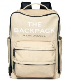 Marc Jacobs Beige The Backpack Large Backpack