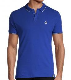 Royal Blue Tipped Stretch Polo