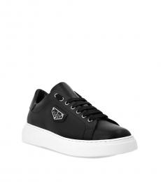 Philipp Plein Black Low Top Sneakers