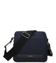 Dolce & Gabbana Navy Zip Pocket Medium Crossbody