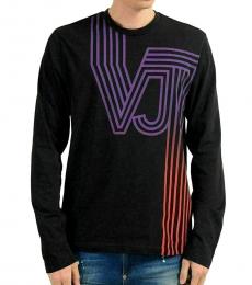 Versace Jeans Black Graphic Long Sleeve T-Shirt