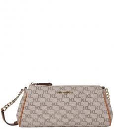 Karl Lagerfeld Almond/Taupe Madison Medium Crossbody