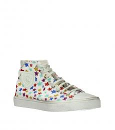 White Multi High Top Sneakers