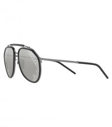 Dolce & Gabbana Grey Iconic Aviator Sunglasses