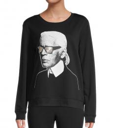 Karl Lagerfeld Black Graphic Sweatshirt