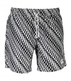 Karl Lagerfeld Blackwhite Tribal Printed Swim Shorts