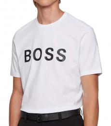 Hugo Boss White Tiburt Regular-Fit T-Shirt