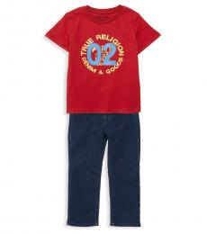 True Religion 2 Piece T-Shirt/Jeans Set (Little Boys)