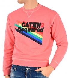 Dsquared2 Coral Printed Crewneck Sweatshirt