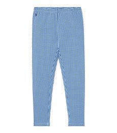 Ralph Lauren Girls French Navy Gingham Leggings