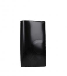 Salvatore Ferragamo Black Front Logo Long Wallet
