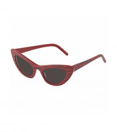 Red Grey Cat Eye Sunglasses