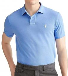 Blue Classic Fit Mesh Polo