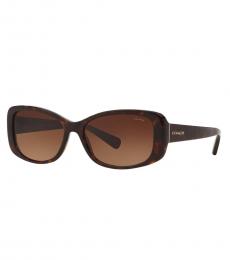 Dark Brown Havana Gradient Sunglasses