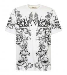 Valentino Garavani Off White Blooming Logo T-Shirt