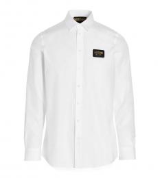 Moschino White Logo Plaque Shirt
